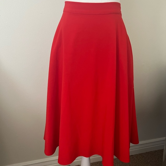 MODCLOTH | Red Midi Circle Skirt - Picture 1 of 10